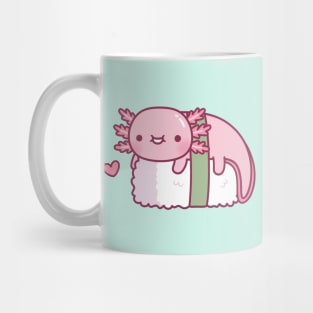 Cute Axolotl Sushi Doodle Funny Mug